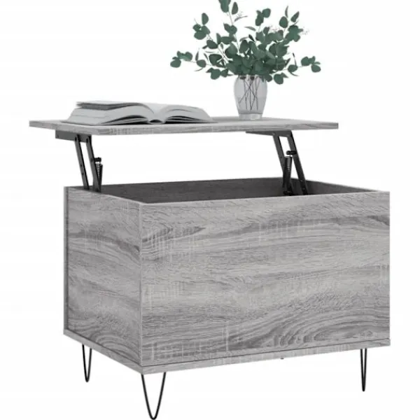 vidaXL Soffbord>Soffbord grå sonoma 60x44,5x45 cm konstruerat trä
