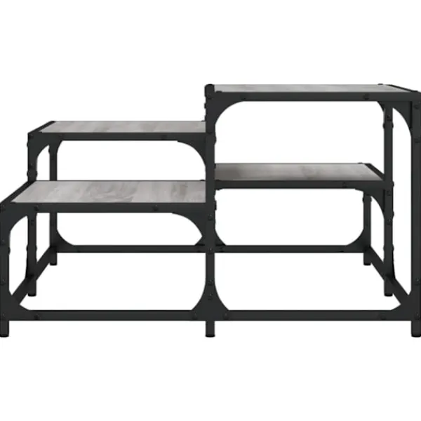 vidaXL Småbord>Soffbord grå sonoma 68x68x40 cm konstruerat trä