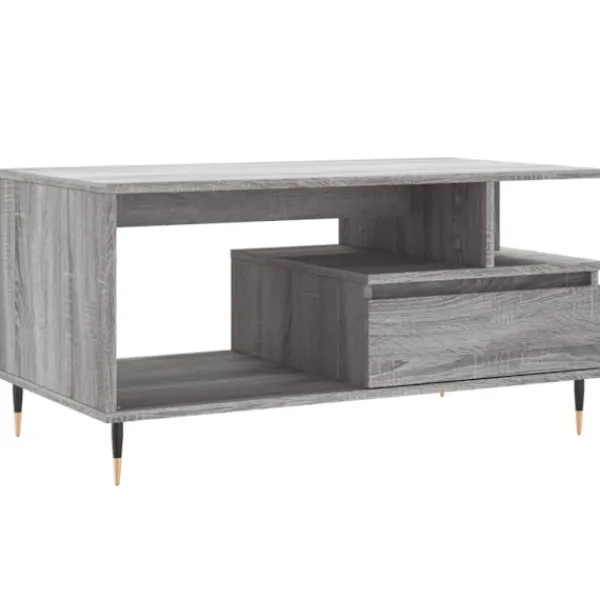vidaXL Soffbord>Soffbord grå sonoma 90x49x45 cm konstruerat trä