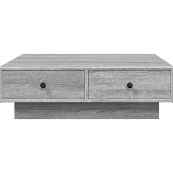 vidaXL Soffbord>Soffbord grå sonoma 90x90x28 cm konstruerat trä