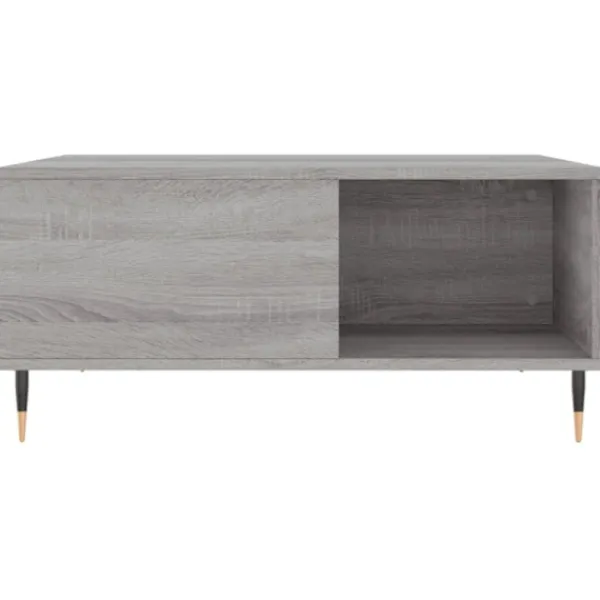 vidaXL Soffbord>Soffbord grå sonoma 80x80x36,5 cm konstruerat trä