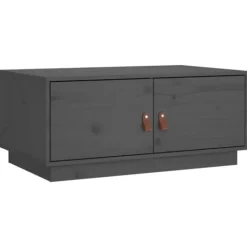 vidaXL Soffbord>Soffbord grå 80x50x35 cm massiv furu