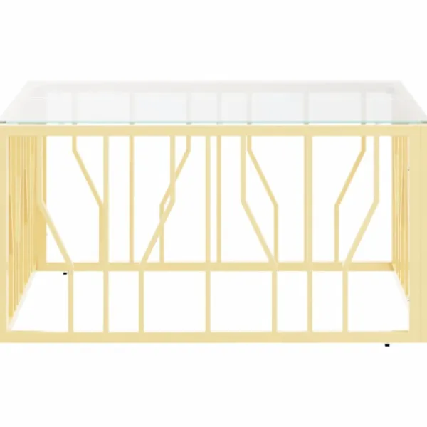 vidaXL Soffbord>Soffbord guld 80x80x40 cm rostfritt stål och glas