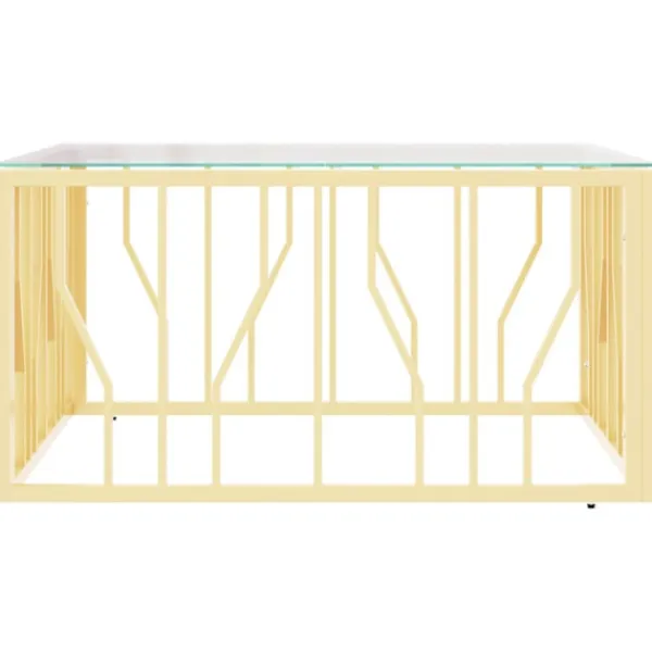 vidaXL Soffbord>Soffbord guld 80x80x40 cm rostfritt stål och glas