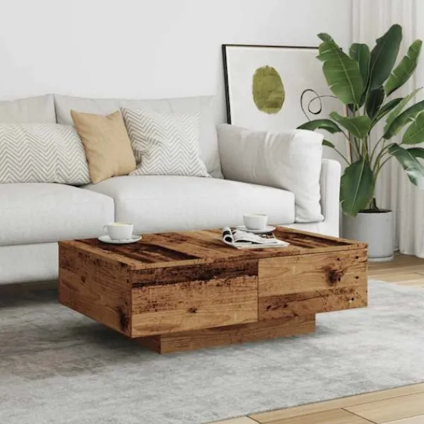 vidaXL Soffbord>Soffbord åldrat trä 90x60x31 cm konstruerat trä
