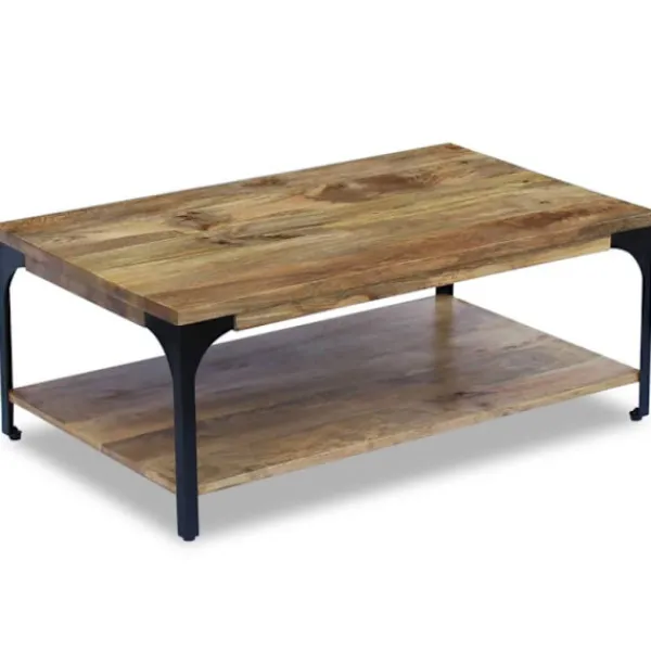 vidaXL Soffbord>Soffbord massivt mangoträ 100x60x38 cm