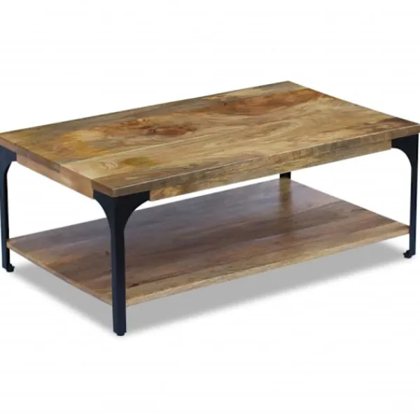 vidaXL Soffbord>Soffbord massivt mangoträ 100x60x38 cm