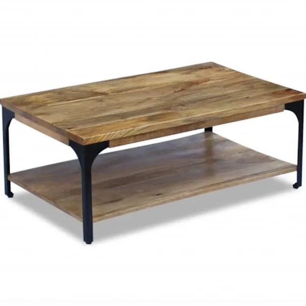 vidaXL Soffbord>Soffbord massivt mangoträ 100x60x38 cm