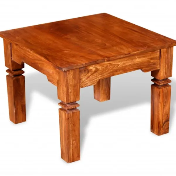 vidaXL Soffbord>Soffbord massivt trä 60x60x45 cm