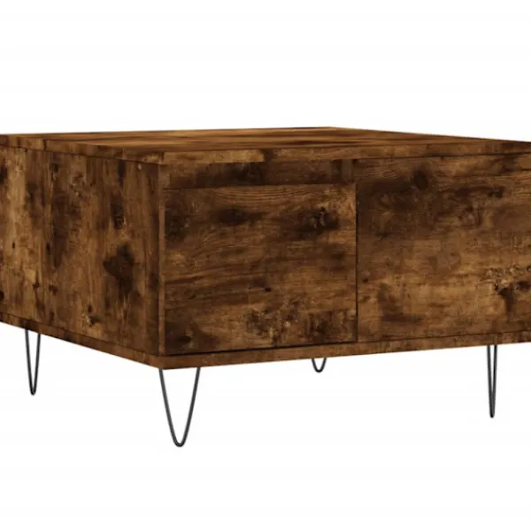 vidaXL Soffbord>Soffbord rökfärgad ek 55x55x36,5 cm konstruerat trä