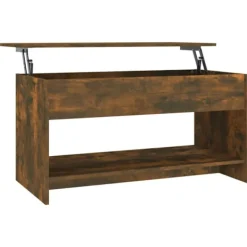 vidaXL Soffbord>Soffbord rökfärgad ek 102x50x52,5 cm konstruerat trä