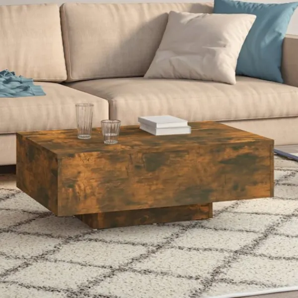 vidaXL Soffbord>Soffbord rökfärgad ek 85x55x31 cm konstruerat trä