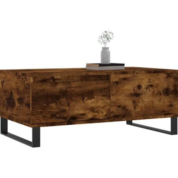 vidaXL Soffbord>Soffbord rökfärgad ek 90x50x36,5 cm konstruerat trä