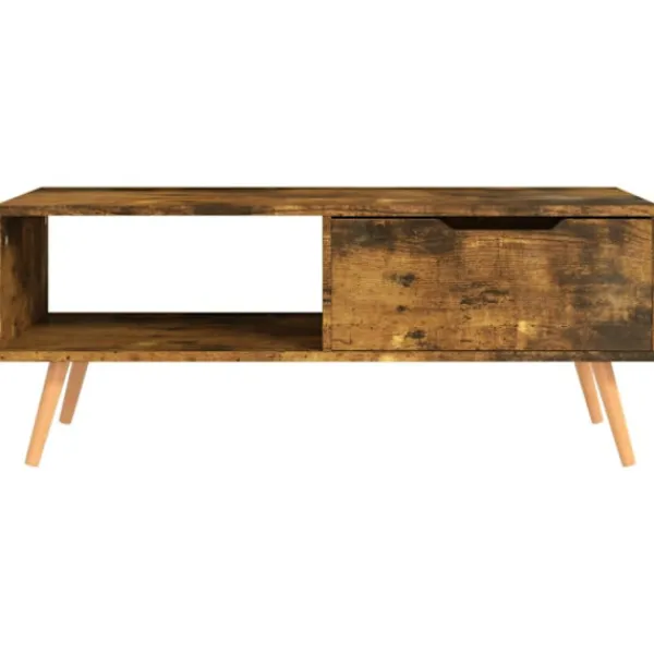 vidaXL Soffbord>Soffbord rökt ek 100x49,5x43 cm konstruerat trä