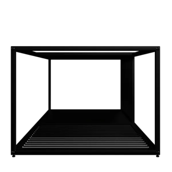 Soffbord>soffbord, smidesjärnssoffbord med glas, stort förvaringsutrymme