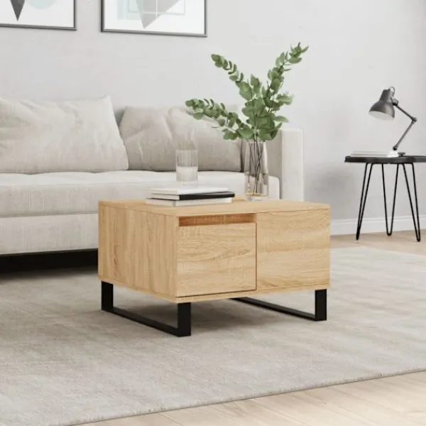 vidaXL Soffbord>Soffbord sonoma-ek 55x55x36,5 cm konstruerat trä
