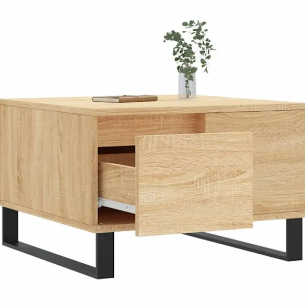 vidaXL Soffbord>Soffbord sonoma-ek 55x55x36,5 cm konstruerat trä