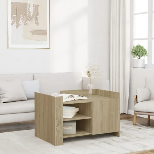 vidaXL Soffbord>Soffbord sonoma-ek 80x50x50 cm konstruerat trä