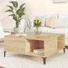 vidaXL Soffbord>Soffbord sonoma-ek 80x80x36,5 cm konstruerat trä