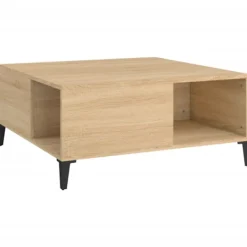 vidaXL Soffbord>Soffbord sonoma-ek 80x80x36,5 cm konstruerat trä