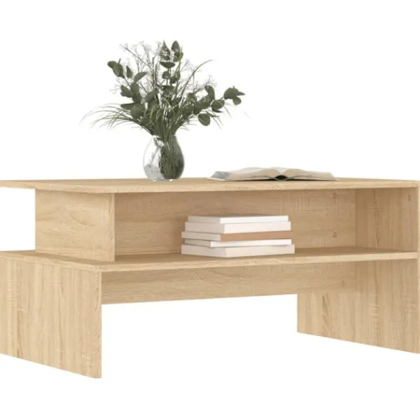 vidaXL Soffbord>Soffbord sonoma-ek 90x55x42,5 cm konstruerat trä