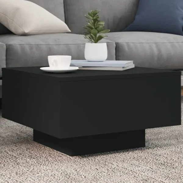 vidaXL Soffbord>Soffbord svart 55x55x31 cm konstruerat trä