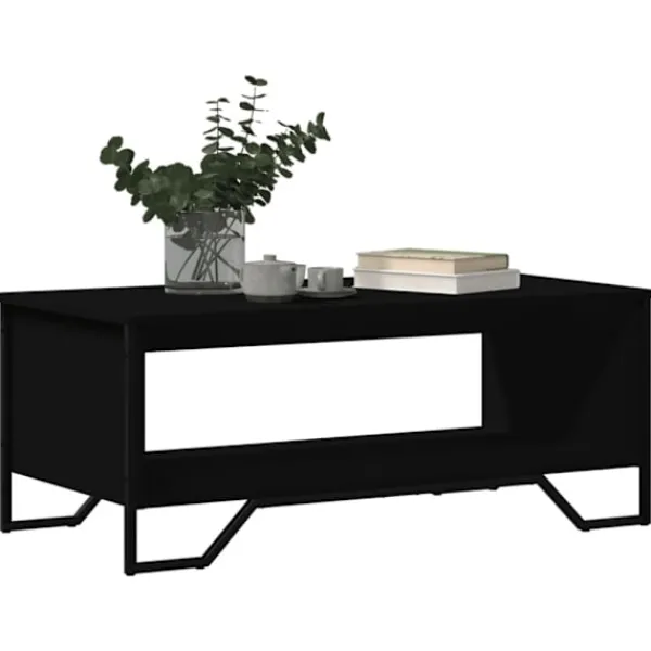 vidaXL Soffbord>Soffbord svart 100x51x40 cm konstruerat trä