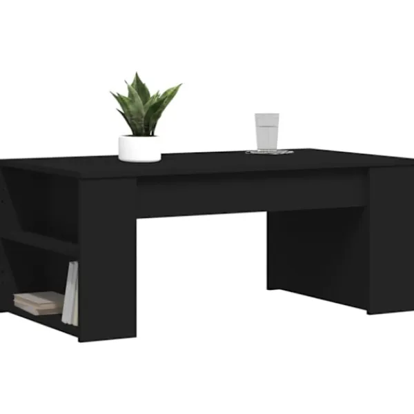 vidaXL Soffbord>Soffbord svart 102x55x42 cm konstruerat trä
