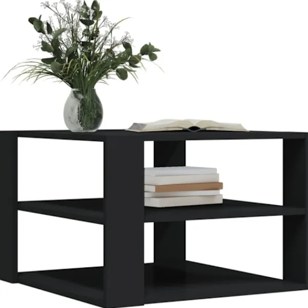 vidaXL Soffbord>Soffbord svart 58x58x40 cm konstruerat trä