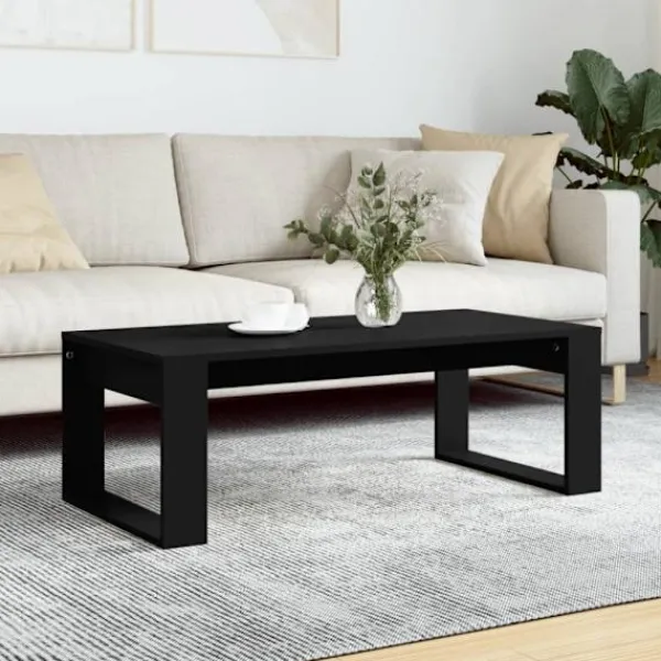 vidaXL Soffbord>Soffbord svart 102x50x35 cm konstruerat trä