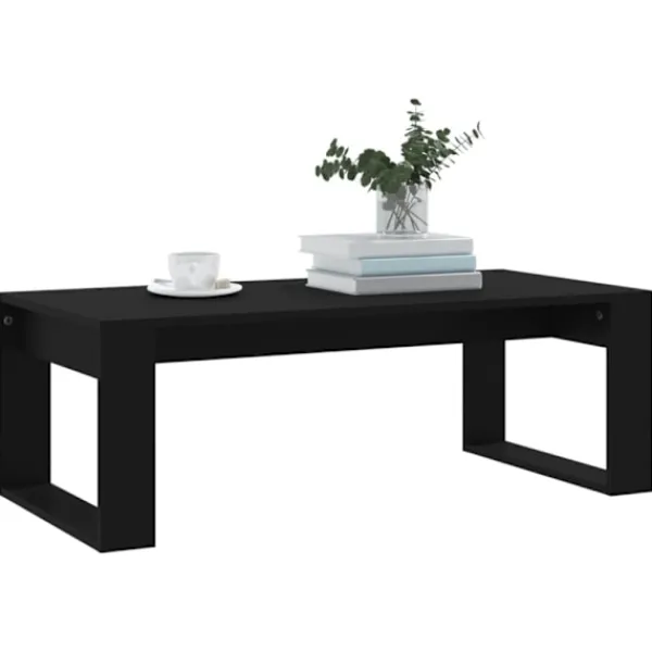 vidaXL Soffbord>Soffbord svart 102x50x35 cm konstruerat trä