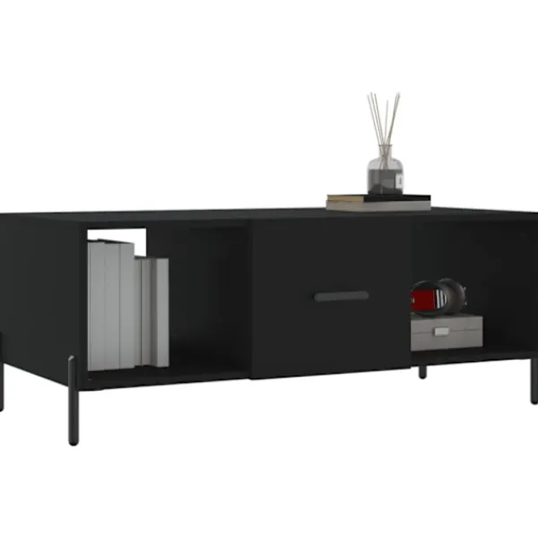vidaXL Soffbord>Soffbord svart 102x50x40 cm konstruerat trä