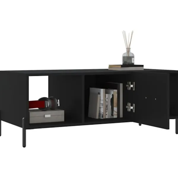 vidaXL Soffbord>Soffbord svart 102x50x40 cm konstruerat trä