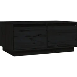vidaXL Soffbord>Soffbord svart 80x50x35 cm massivt furu