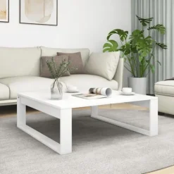 vidaXL Soffbord>Soffbord vit 100x100x35 cm konstruerat trä