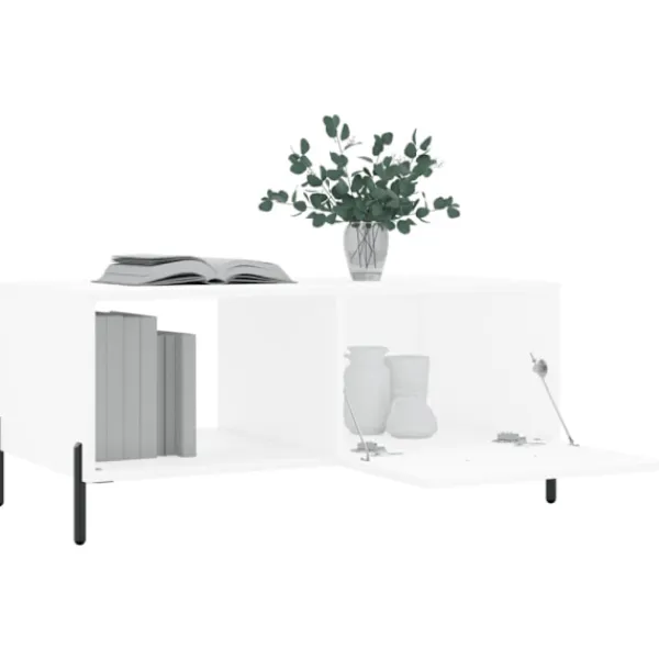 vidaXL Soffbord>Soffbord vit 90x50x40 cm konstruerat trä