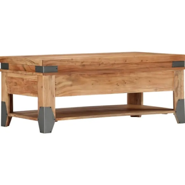 vidaXL Soffbord>Soffbord 110x52x45 cm massivt akaciaträ