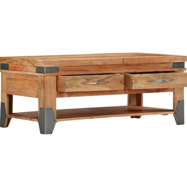 vidaXL Soffbord>Soffbord 110x52x45 cm massivt akaciaträ