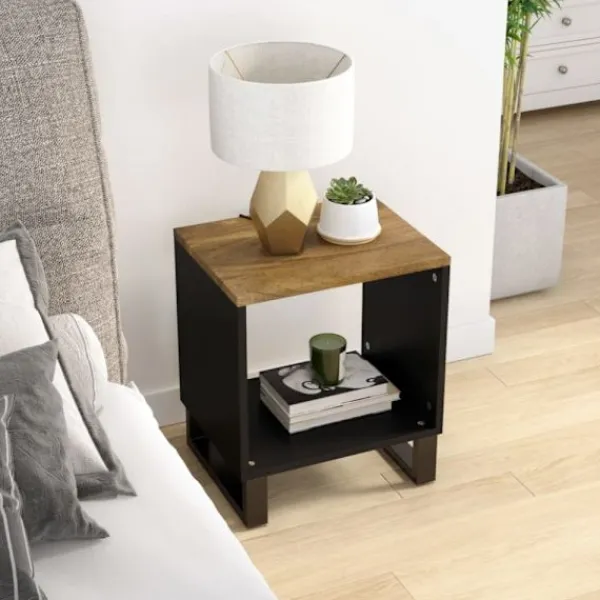 vidaXL Småbord>Soffbord 40x31x46 cm massivt mangoträ och konstruerat trä