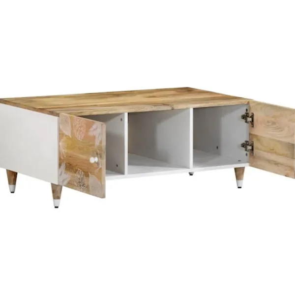 vidaXL Soffbord>Soffbord 100x54x40 cm massivt mangoträ