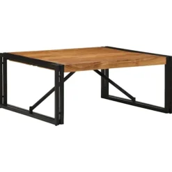 vidaXL Soffbord>Soffbord 80x80x35 cm massivt trä akacia