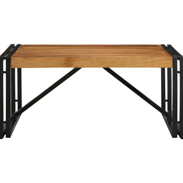 vidaXL Soffbord>Soffbord 80x80x35 cm massivt trä akacia