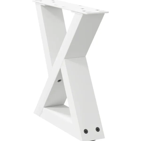 vidaXL Soffbord>Soffbordsben 2 st vita 40x(30-31,3) cm stål