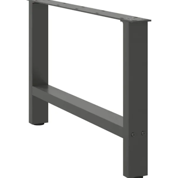 vidaXL Soffbord>Soffbordsben antracit 2 st 70x(42-43) cm stål