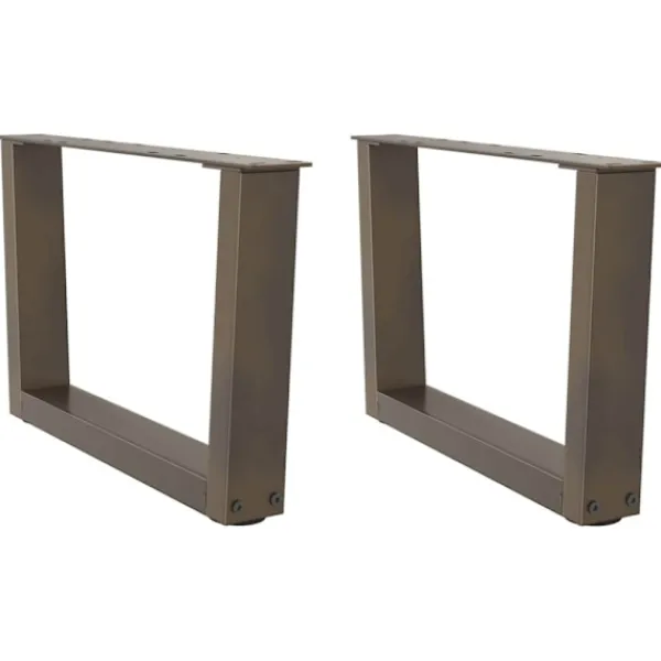 vidaXL Soffbord>Soffbordsben V-formade 2 st naturstål 60x(30-31,3) cm stål