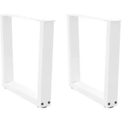 vidaXL Soffbord>Soffbordsben V-formade 2 st vita 60x(42-43,3) cm stål