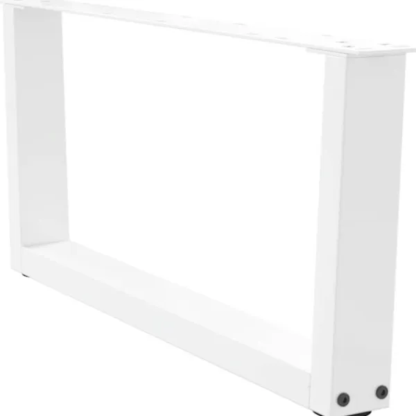 vidaXL Soffbord>Soffbordsben V-formade 2 st vita 70x(30-31,3) cm stål