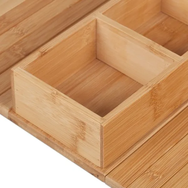 Northix Småbord>Soffbricka i bambu med 3 fack
