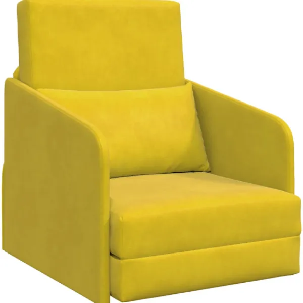 vidaXL Fåtöljer>Soffsäng Gul 65 x 80 x 83 cm Sammet