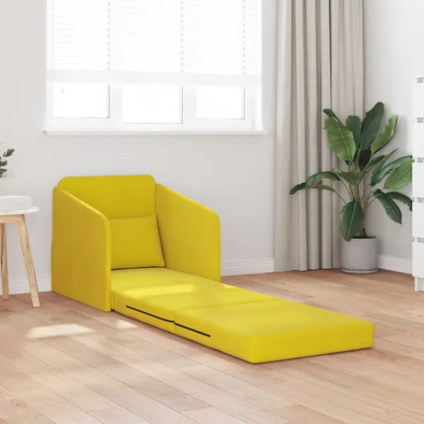 vidaXL Fåtöljer>Soffsäng Gul 65 x 80 x 83 cm Sammet